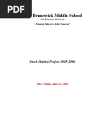 New Brunswick Middle School: Stock Market Project 2005-2006