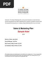 Sales Marketing Plan Sample