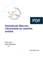 Emmanuel Macron, L'économie en Marche Arrière, Mars 2017