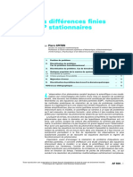 Méthode Des Différences Finies Pour Les EDP Stationnaires PDF