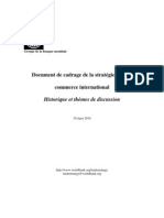 Strategie Commerce International Document de Cadrage