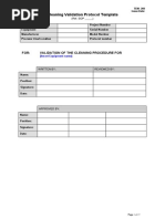 TEM-260 Cleaning Validation Protocol Template Sample PDF