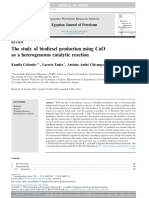 The Study of Biodiesel Production Using Cao As A Heterogeneous Catalytic Reaction