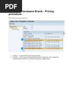 Piedmont Pricing Procedure