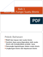 Bab 1 - Motif Dan Fungsi Suatu Bisnis