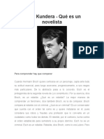 Milan Kundera - Qué Es Un Novelista