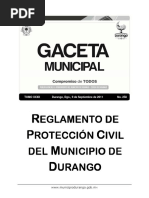 258 Reglamento de Proteccion Civil Del Municipio de Durango