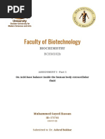 Biochemistry Assignment: On Acid-Base Balance