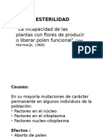 Esterilidad Plantas