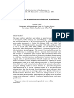 The Representation of Spatial Structure in Spoken and Signed Language