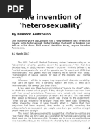 The Invention of Heterosexuality'