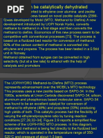 Methanol Can Be Catalytically Dehydrated