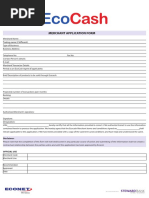 EcoCash Merchant Application Form