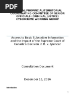 Consultation Document On Basic Subscriber Information