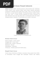 Biografi Chairil Anwar Penyair Indonesia