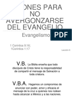 Leccion 3 Razones para No Avergonzarse Del Evangelio Evangelismo