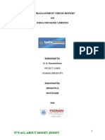 The Management Thesis Report ON India Infoline Limited: Submitted To