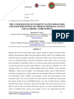 The Consequences of Students' Eating Behaviors and Food Perception On Their Nutritional Status and Academic Achievement