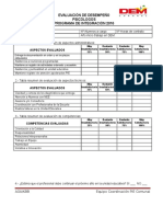 Evaluacion Desempeño Psicólogos Integración 2013