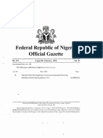 Federal Republic of Nigeria Official Gazette: Extraordinary