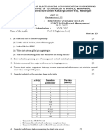 Class: U14OE 601B-Project Management