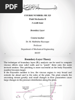 Course Number: Me 323 Fluid Mechanics II 3 Credit Hour: Boundary Layer