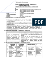 Silabo Medio Ambiente y Desarrollo Sostenible