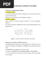 Structure Des Materiaux Solides 1 Du 20 Fevrier 2017