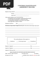 Custodial - Maintenance Evaluation Form