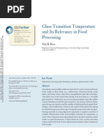 Glass Transition Temperature and Its Relevance in Food Processing