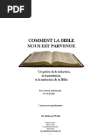 Comment La Bible Nous Est Parvenue