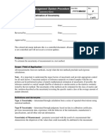 Uncertainty Measurement Procedure PDF