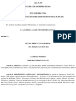 Ley 769 Presupuesto Del Estado - PGE-2016