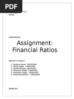 Assignment: Financial Ratios: Submitted by