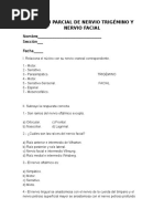 Examen Parcial de Nervio Trigémino y Nervio Facial