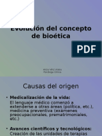 Evolución Del Concepto de Bioética