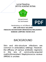 Jurnal Reading Dermatitis Kontak Iritan: Ahmad Amsori Yuli Darlinawati Pembimbing: Dr. Arif Effendi, SP - KK