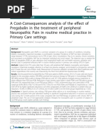 A Cost-Consequences Analysis of The Effect OfPregabalin in The Treatment of PeripheralNeuropathic Pain in Routine Medical Practice in