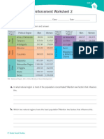 Reinforcement Worksheet 2: 5 Grade Social Studies