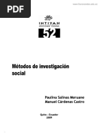 Métodos de Investigación Social - Paulina Salinas Meruane & Manuel Cárdenas Castro