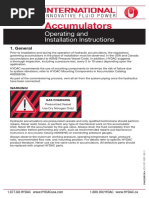 Operating and Installation Instructions For HYDAC Accumulators