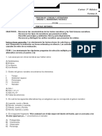 Prueba 7° Básico Lengua y Literatura