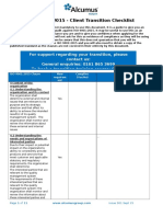 ISO 9001 Client Transition Checklist