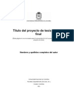 2014 Plantilla Formato Propuesta Trabajo Final o Proyecto Tesis MSc. 1