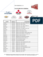 Lista II de Precios Mayo 2015