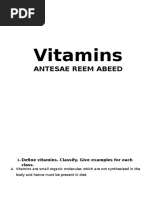 Define Vitamins