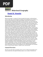 Behavioral Geography PDF