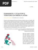 Feminismos y Lucha Por El Territorio en América Latina