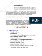 Características de La Hepatitis B