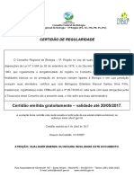 Certidão Regularidade